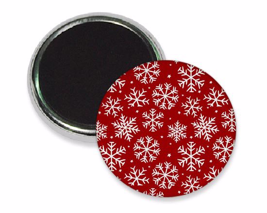 Magnete da frigo rotondo Fiocchi di neve