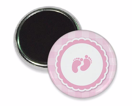 Magnete frigo con piedini rosa