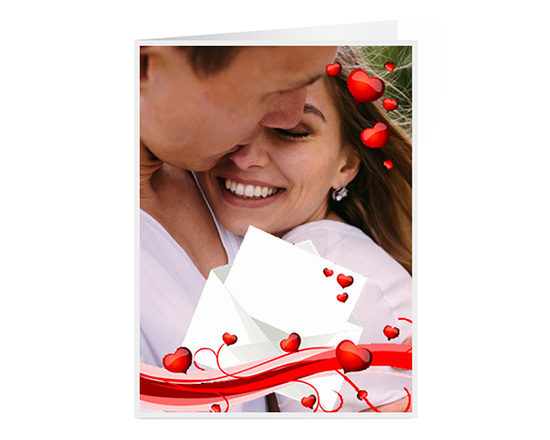 Biglietto - Card pieghevole con grafica San Valentino