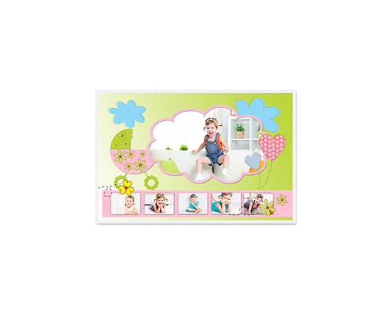 Biglietto auguri nascita con foto collage