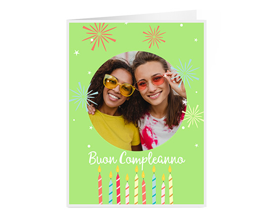 Card augurale per Buon Compleanno con foto