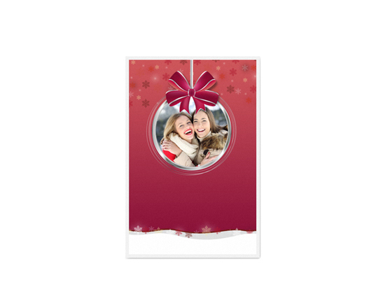 Biglietto auguri di Natale con foto nella pallina