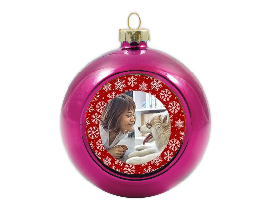 Palla di Natale in vetro colorato Fiocchi di neve