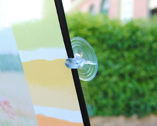 dettaglio ventosa parasole per auto