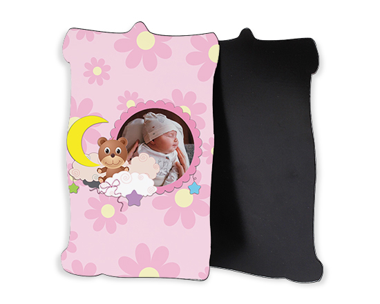 Pergamena magnetica con foto e grafica per bimba