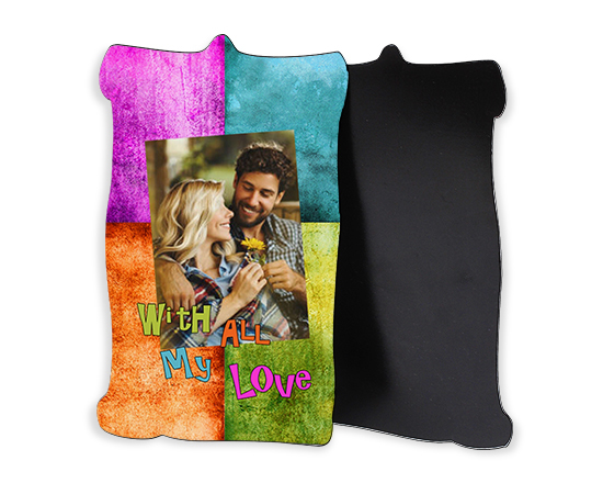 crea una pergamena magnetica personalizzata con foto e grafica my love
