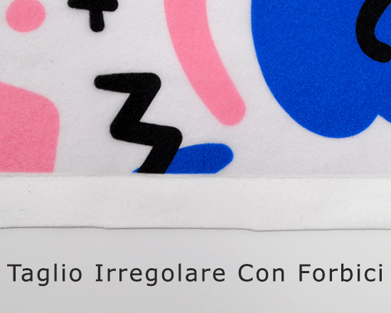 Pile con taglio irregolare con forbici