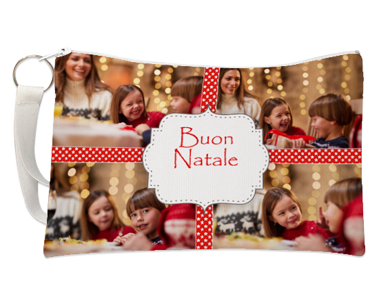 Pochette con grafica buon natale 4 riquadri