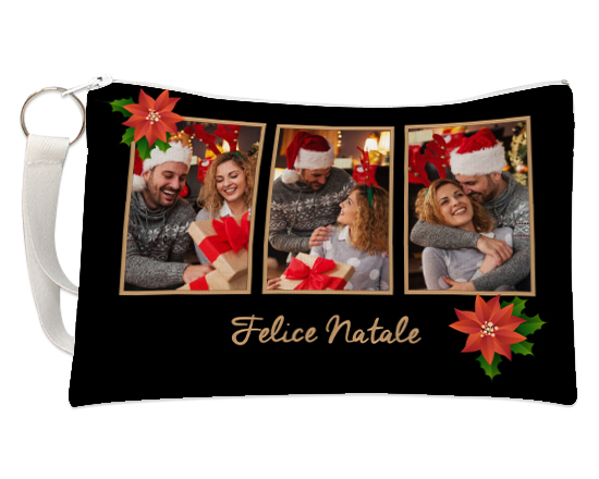Pochette con grafica black christmas