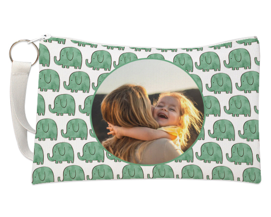 Pochette con grafica elefantini e foto