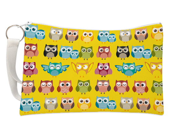 Pochette con grafica gufetti