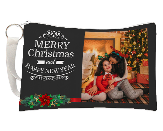 Pochette con grafica merry christmas