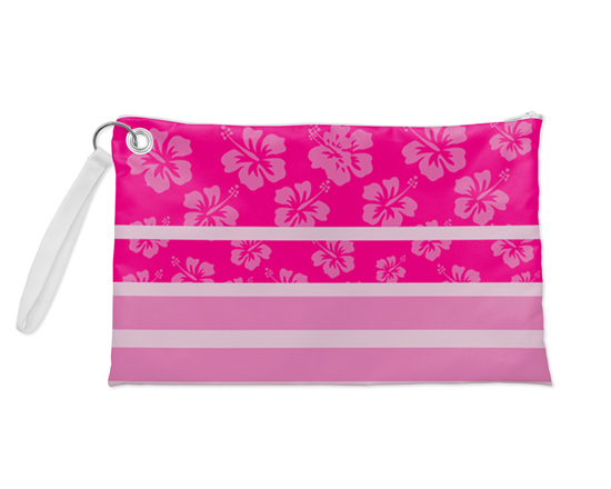 Pochette con grafica hawaii rosa