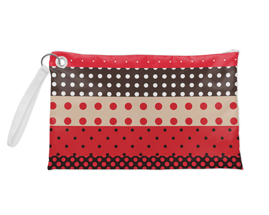 Pochette con grafica pois colorati