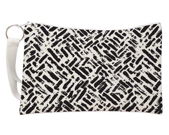 Pochette con grafica trama nera