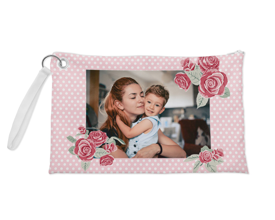 Pochette con grafica rose e foto personalizzata