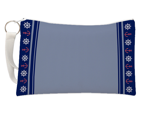 Pochette con grafica ancora e timoni