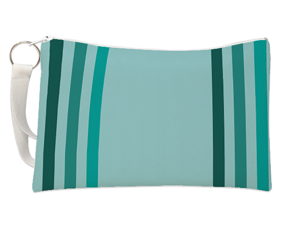 Pochette con grafica righe verdi