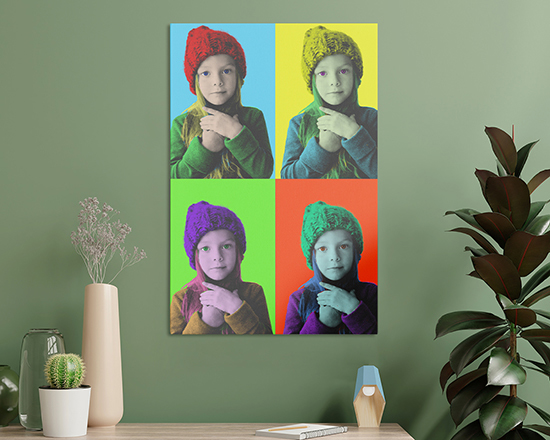 Pop art 4 riquadri bambinba