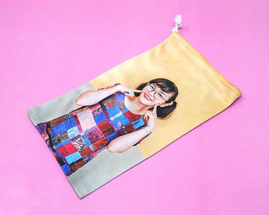 Porta occhiali in tessuto personalizzato con foto