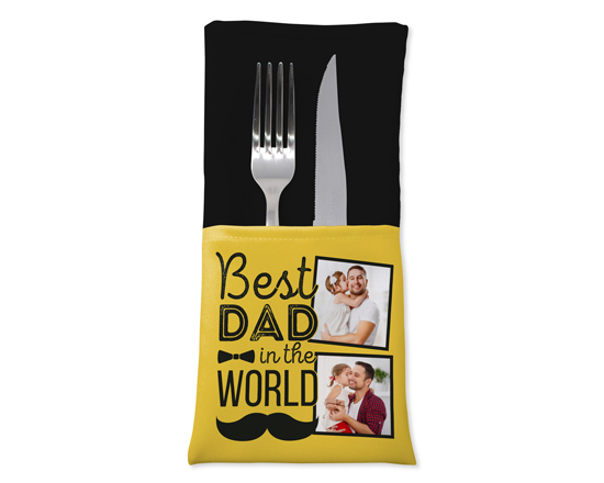 Portaposate in stoffa con grafica best dad