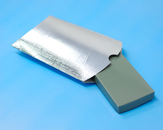 Portachiavi fronte retro in metallo con scatola regalo