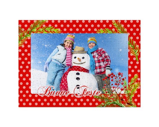 Puzzle A3 grafica Bacche natalizie personalizzato con foto