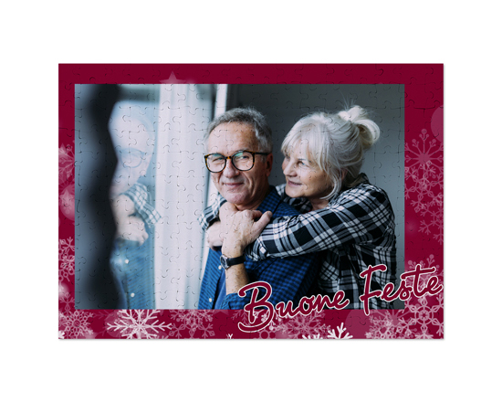 Il puzzle A3 con grafica di Natale per augurare buone feste