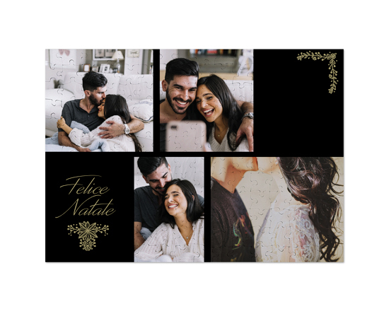 Puzzle A3 collage di foto e auguri di Felice Natale