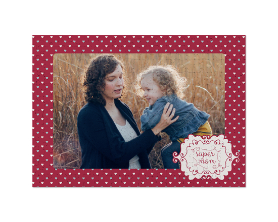 Puzzle A3 con foto e grafica Hearts for mum
