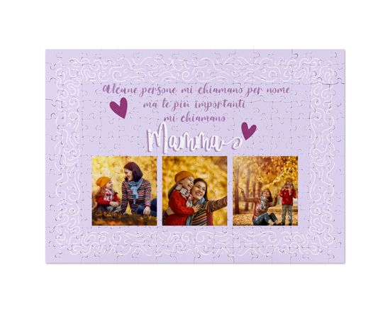 Puzzle A3 con collage di foto e grafica per la mamma