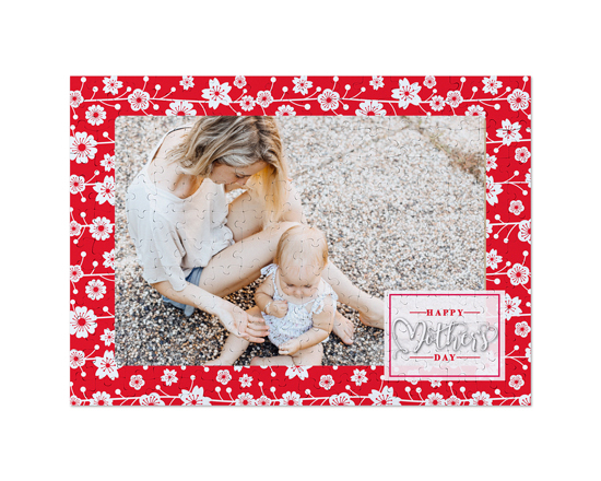 Puzzle A3 personalizzato con foto e grafica Mum and flowers