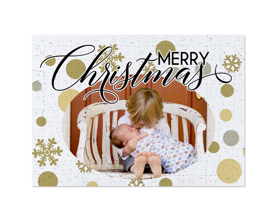Puzzle A3 con foto e grafica natalizia