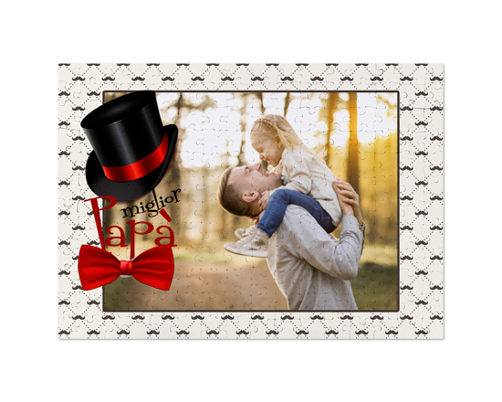 Puzzle A3 personalizzato con immagine e grafica per il papà