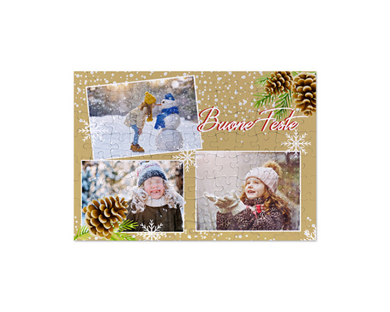 Puzzle A4 con grafica natalizia Pigne natalizie