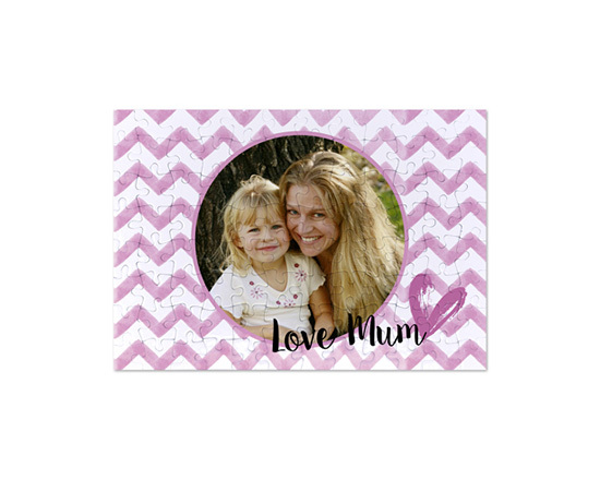 Puzzle formato A4 con scritta Love Mum