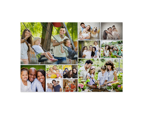 Puzzle in legno 25x36 cm collage 11 riquadri