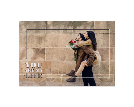 Puzzle in legno con foto e grafica my life