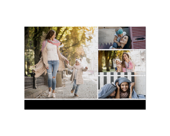 Puzzle big in legno con grafica collage