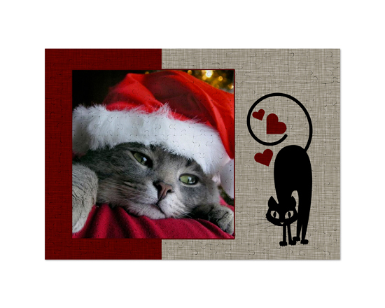 Puzzle formato A3 con foto e grafica gattino