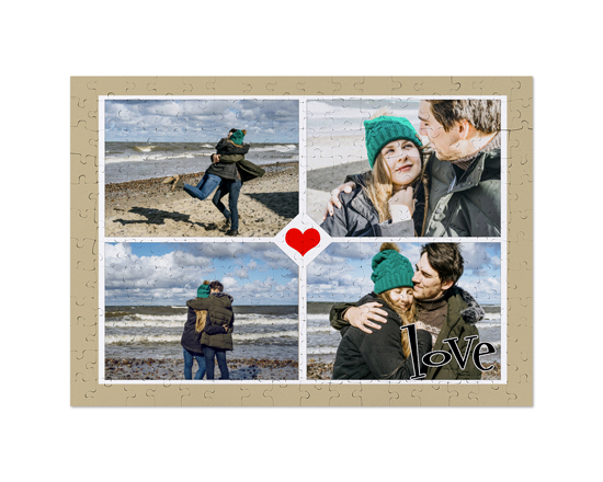 Foto su Puzzle A3 con 4 riquadri per le tue foto collage