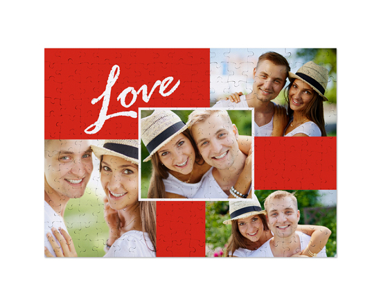 Foto su Puzzle A3 collage e grafica Love