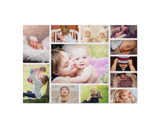 Puzzle in legno collage 12 riquadri