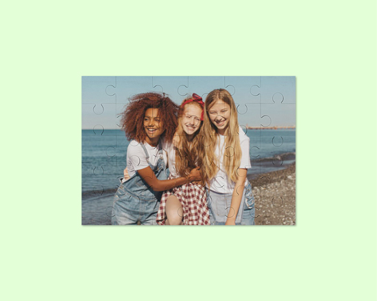 Puzzle in legno 25x17 cm con foto di amiche