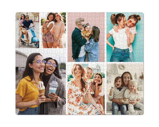Puzzle Medio 51x41 Collage 7 Riquadri Personalizzabile