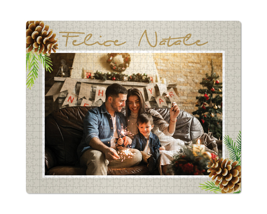 Puzzle Medio 51x41 “pigne natalizie” personalizzabile