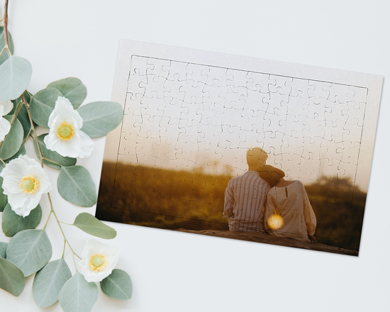 Foto su puzzle con cornice formato A4