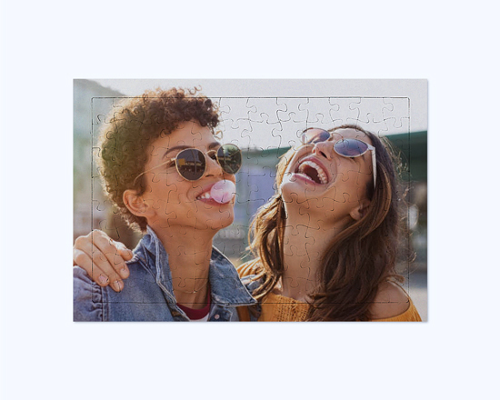 Puzzle con cornice personalizzato con foto amiche formato A4