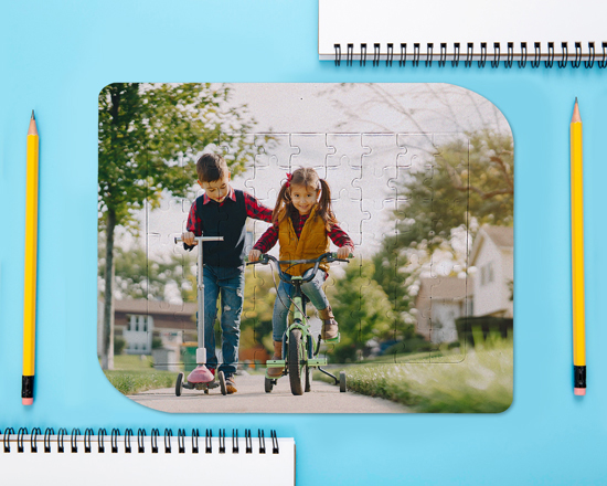 stampa foto dei tuoi bimbi su puzzle con cornice