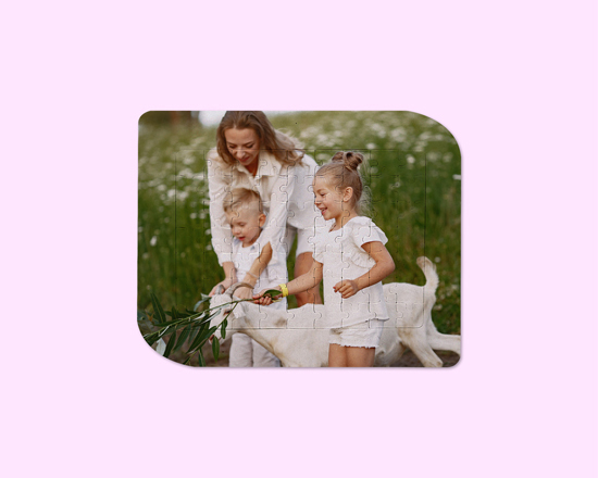 puzzle personalizzato con cornice a doppia punta